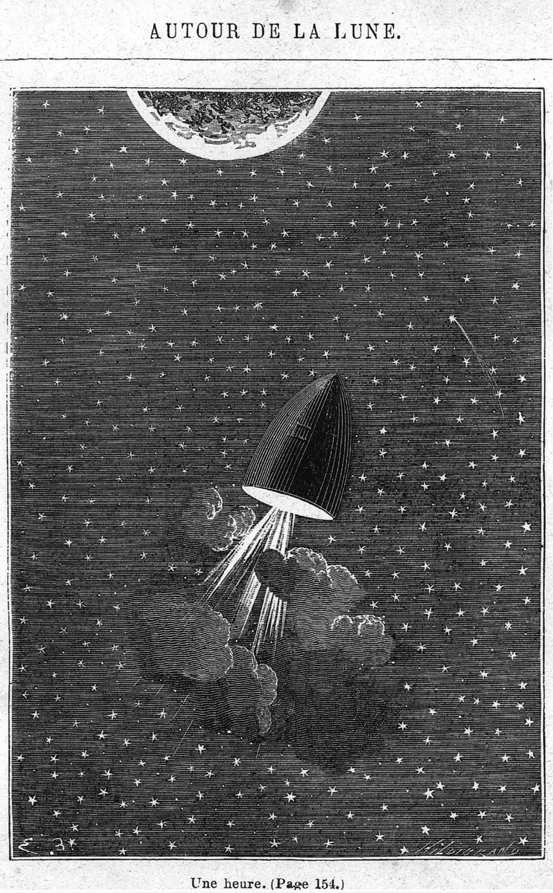 Leaving for the Moon, Illustration from 