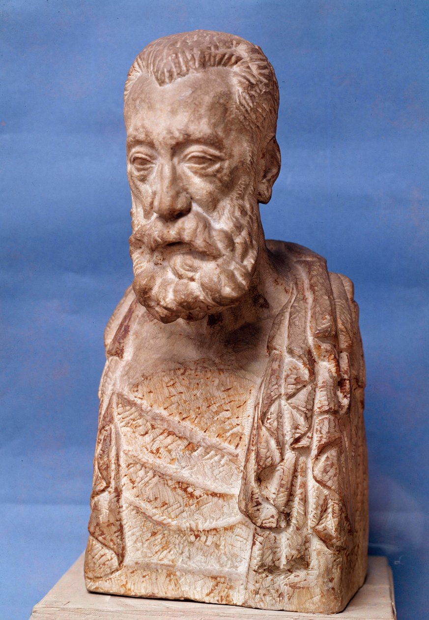 Bust of the French writer Anatole France. Sculpture of Antoine Bourdelle by Emile Antoine Bourdelle