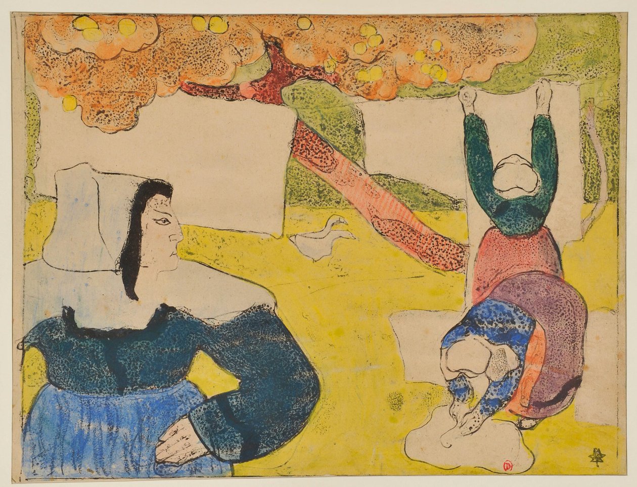 Breton Women Spreading Laundry by Emile Bernard
