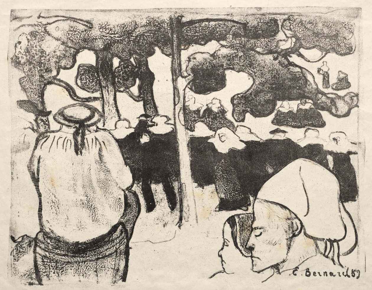 Les Bretonneries: Wedding in Brittany by Emile Bernard