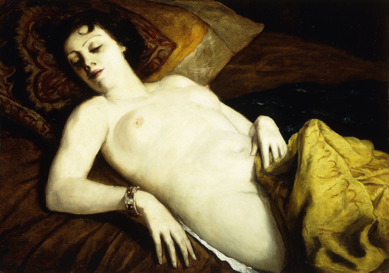 Sleeping Nude with Bracelet by Emile Bernard