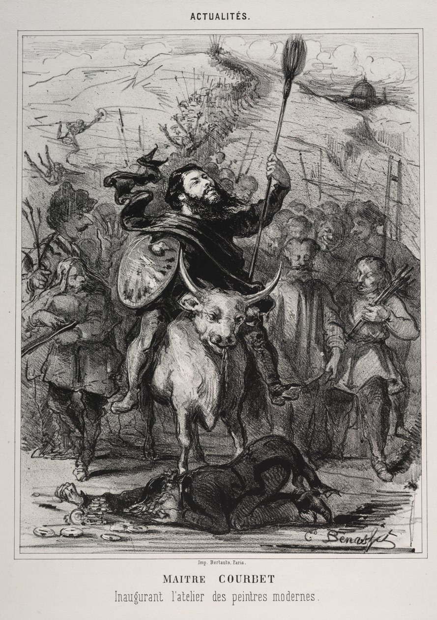 Actualities: Master Courbet Inaugurates the School of Modern Painting by Émile Bénassit