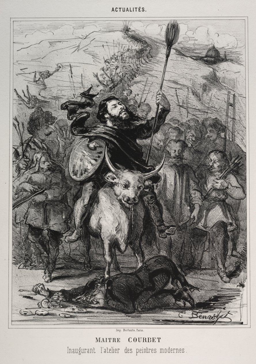 Actualities: Master Courbet Inaugurates the School of Modern Painting by Émile Bénassit