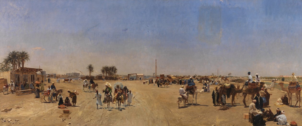 Cairo Seen from the Kasr-el-Nil Bridge by Emile Charles Wauters