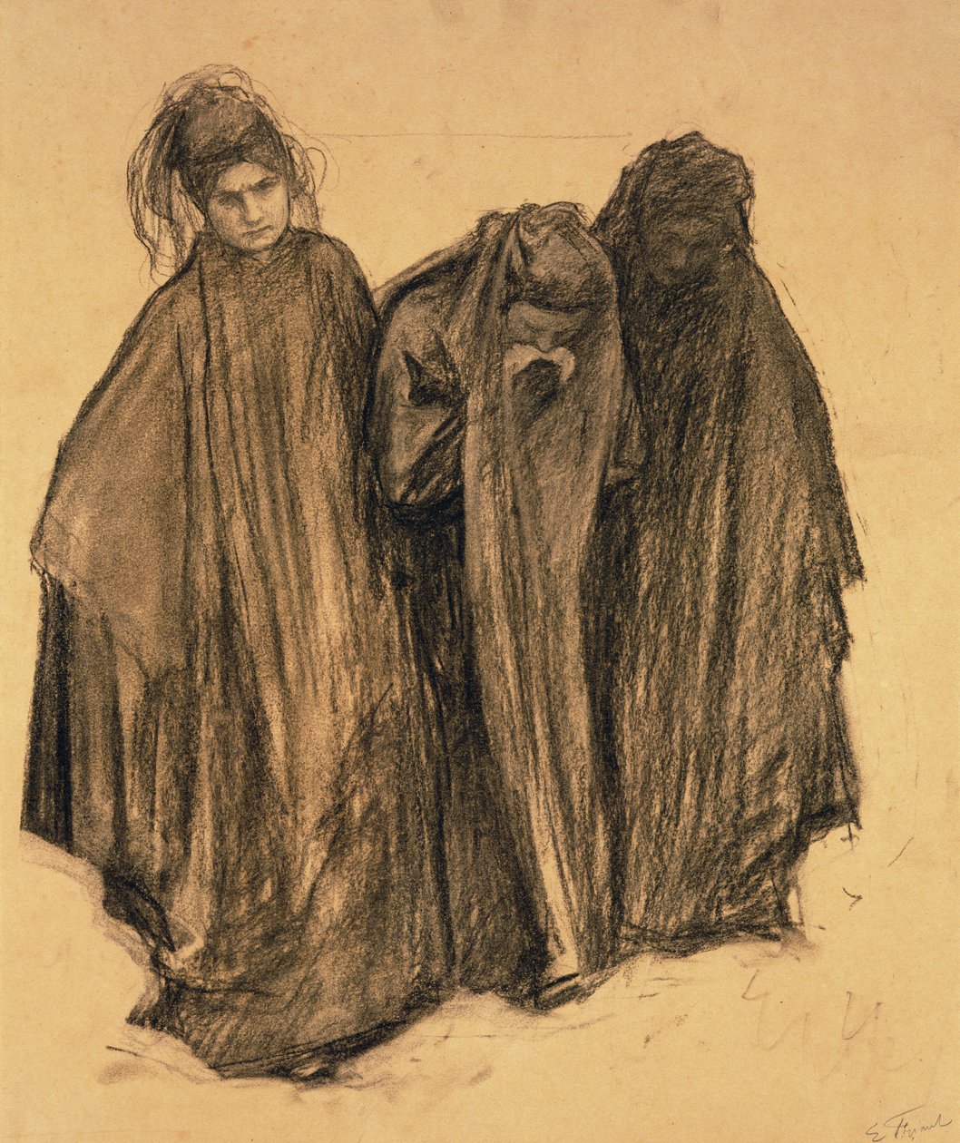 Study for La Douleur by Emile Friant
