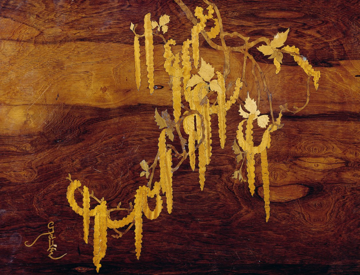 Inlaid with vegetal motif (detail) by Emile Galle