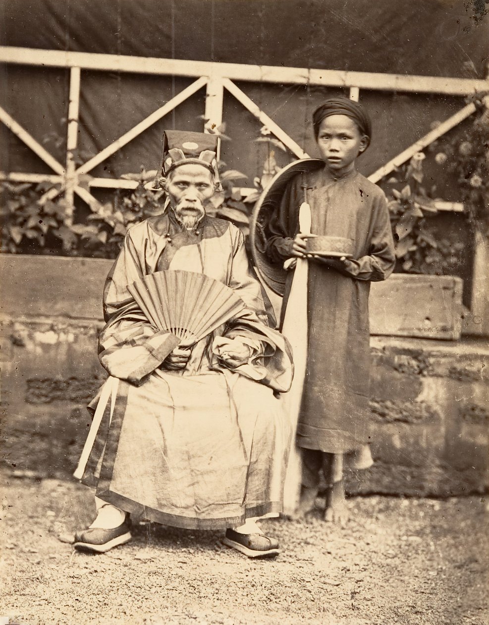 Chief of Village in Official Costume, Cochinchina, 1866 by Emile Gsell