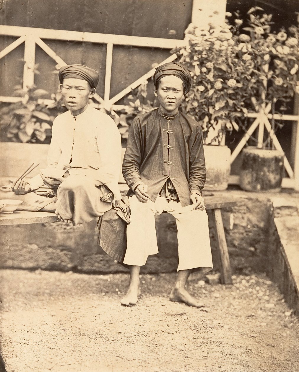 Militiamen Eating Rice, Cochinchina, 1866 by Emile Gsell