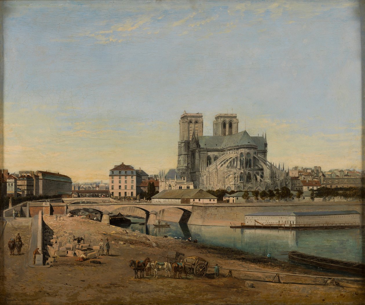 Apse of Notre-Dame, Seen from the Quai de la Tournelle, 1860 by Emile Harrouart