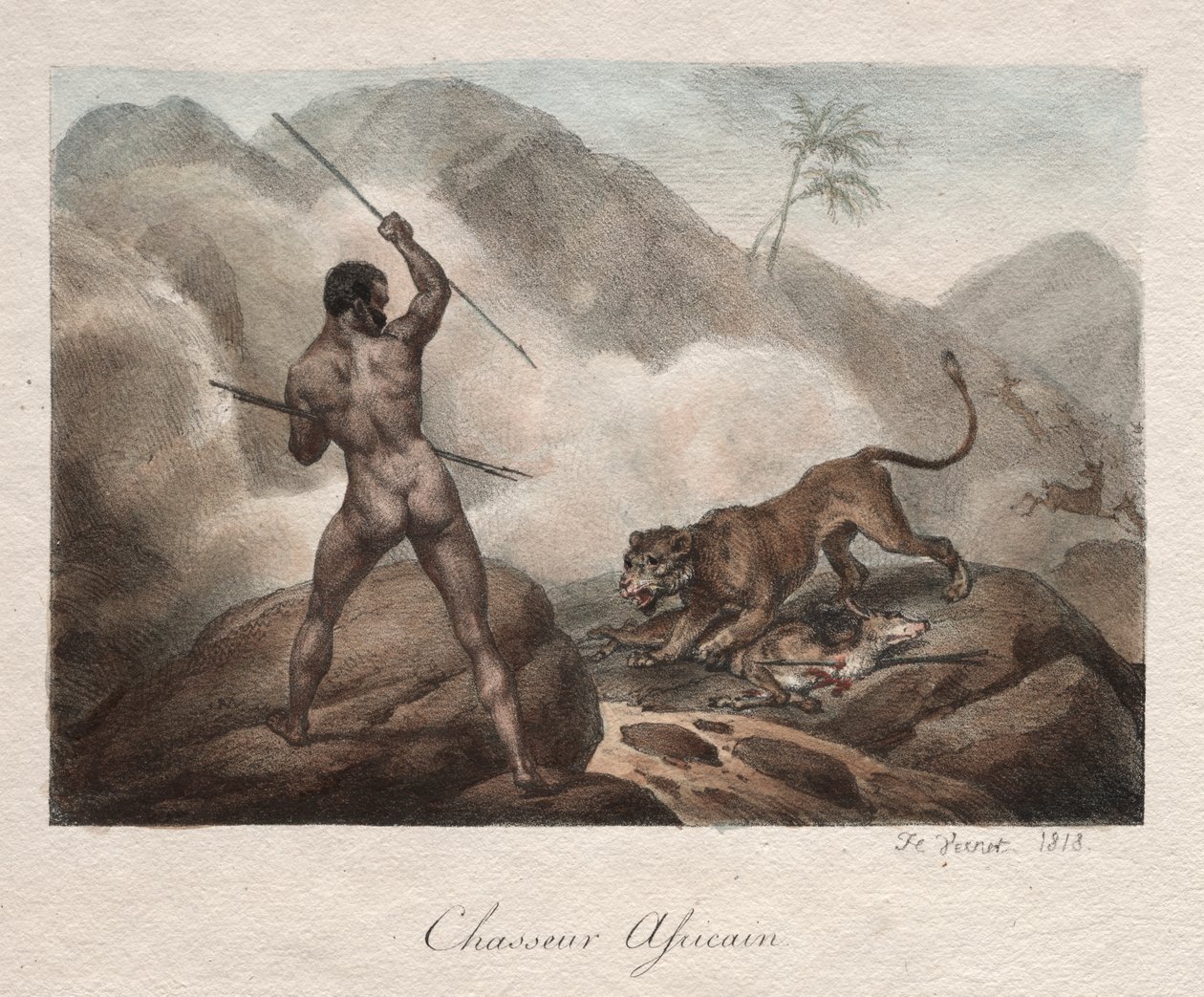 African Hunter by Emile Jean Horace Vernet