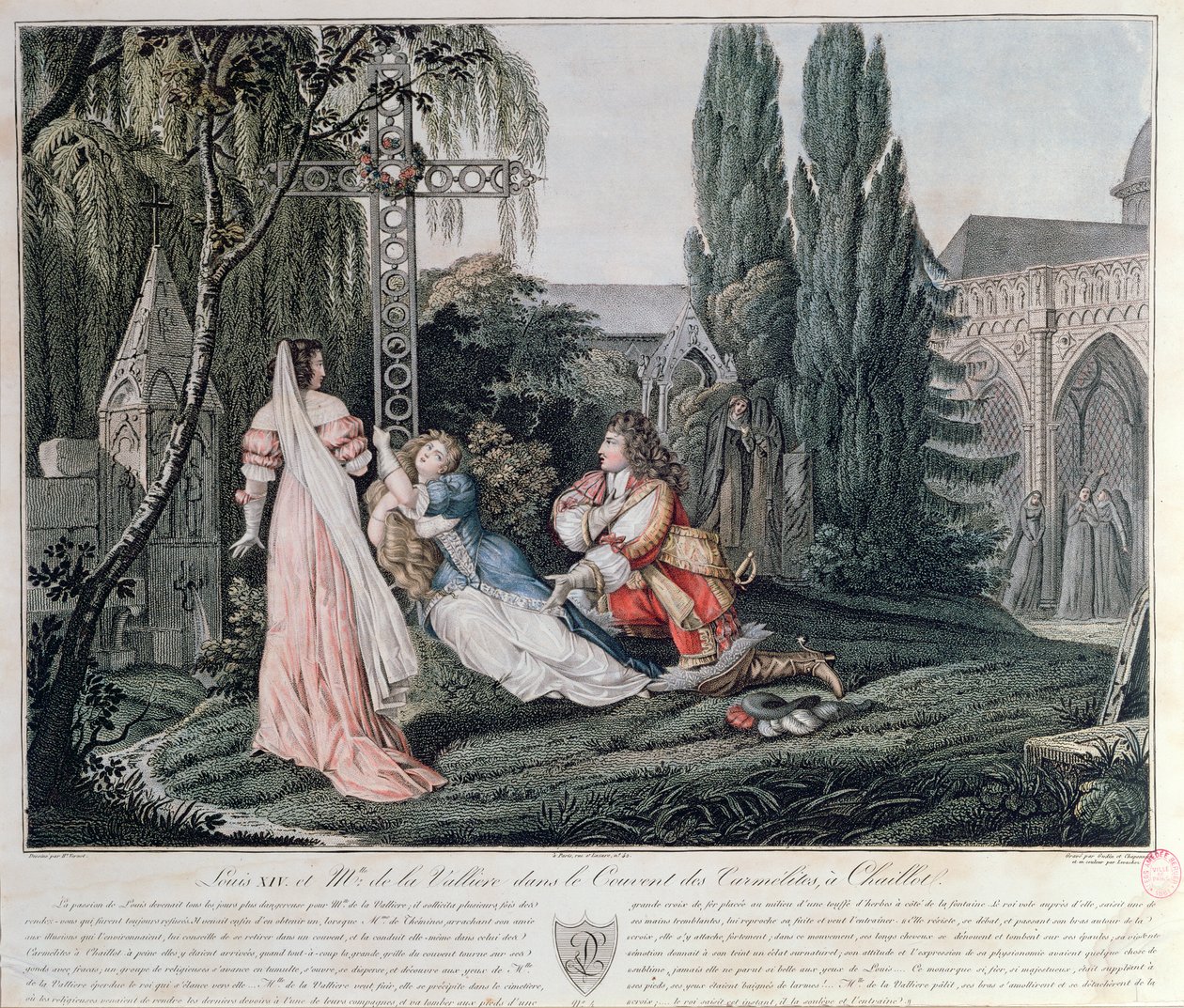 Louis XIV in Pursuit of Louise de la Valliere at the Carmelite Convent at Chaillot by Emile Jean Horace Vernet