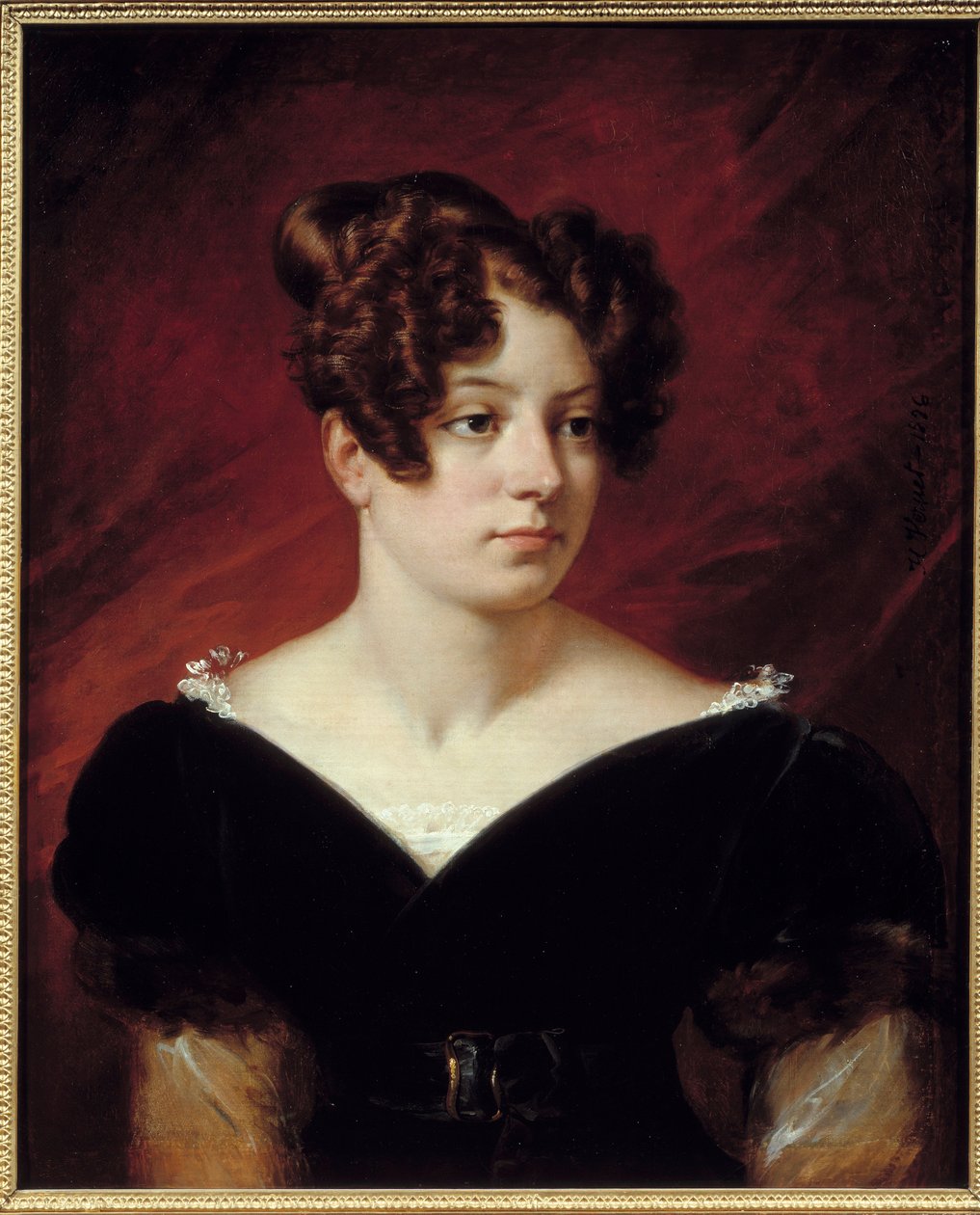 Portrait of Josephine de Lavalette, Baroness de Forget by Emile Jean Horace Vernet
