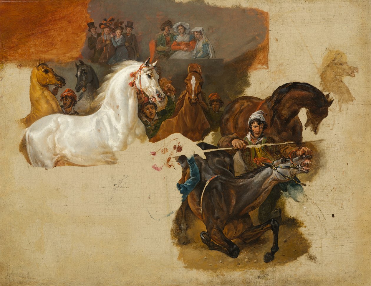 Race of the Riderless Horses by Emile Jean Horace Vernet