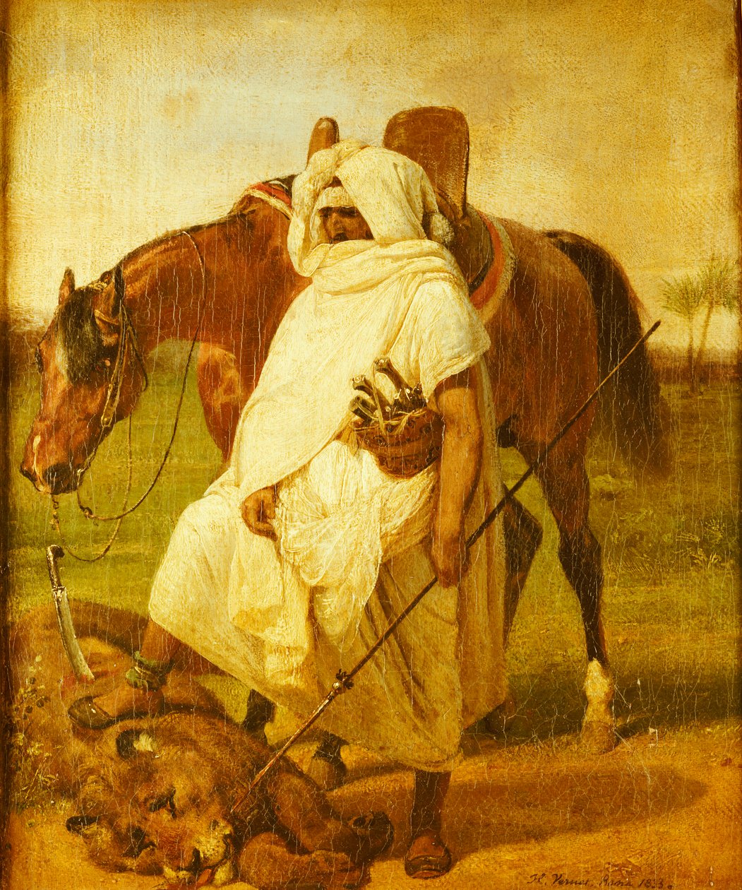 The Lion Hunter, 1833 by Emile Jean Horace Vernet