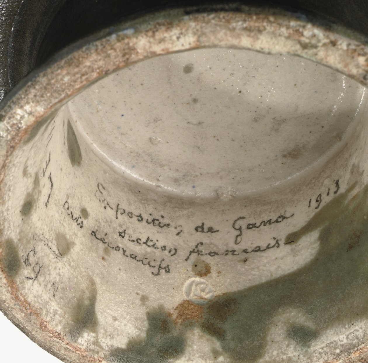 Bowl, Exposition de Gand (detail) by Emile Lenoble
