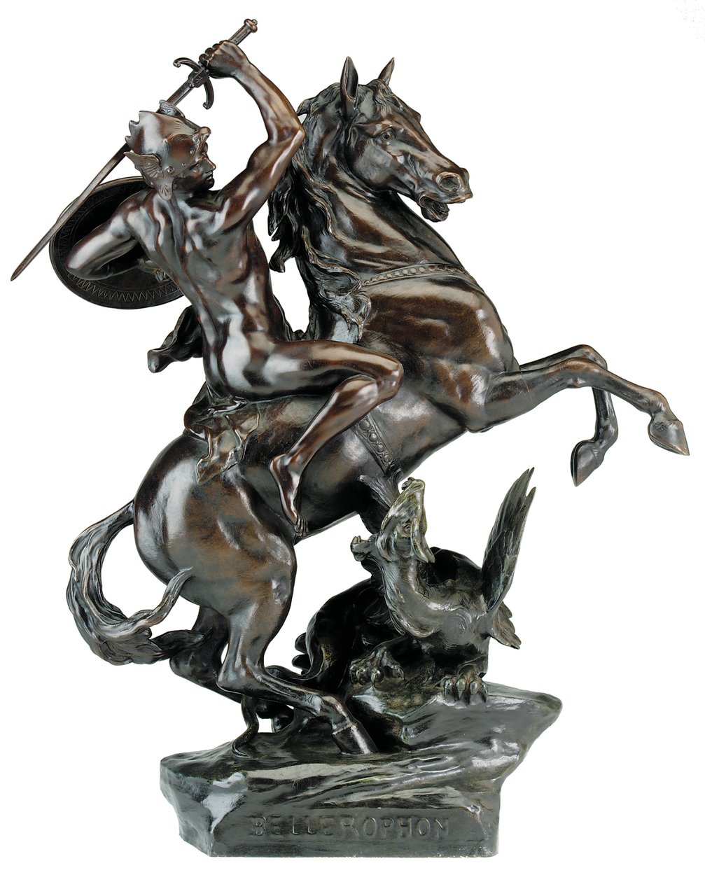 Bellerophon slaying the Chimaera by Emile Louis (after) Picault