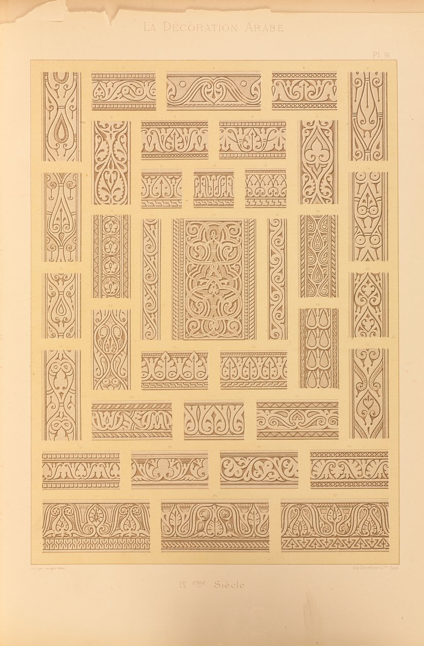 Mosque of Ahmed-ibn-Touloun, 1885 by Emile Prisse dAvennes