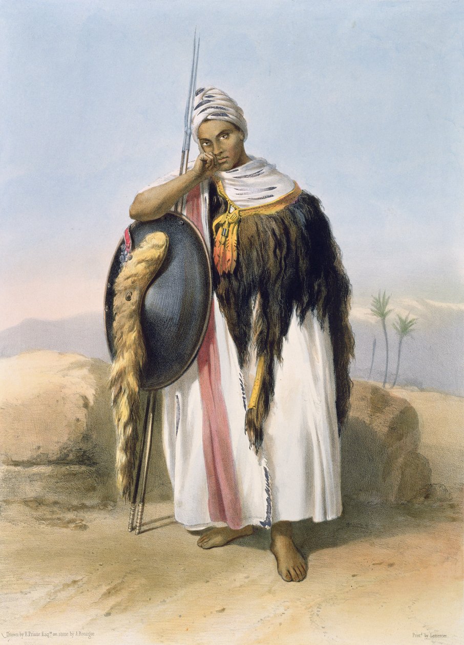Warrior from Amhara, Ethiopia, Illustration from 