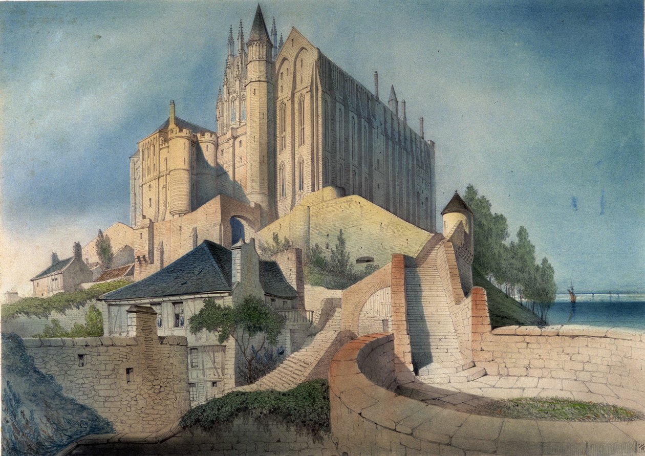 The abbey of Mont Saint Michel - by Emile Sagot, Musée d