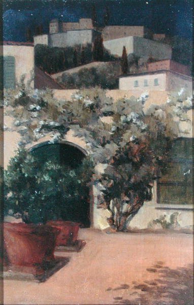 Italian Hilltop Town by Night by Emily Beatrice Bland