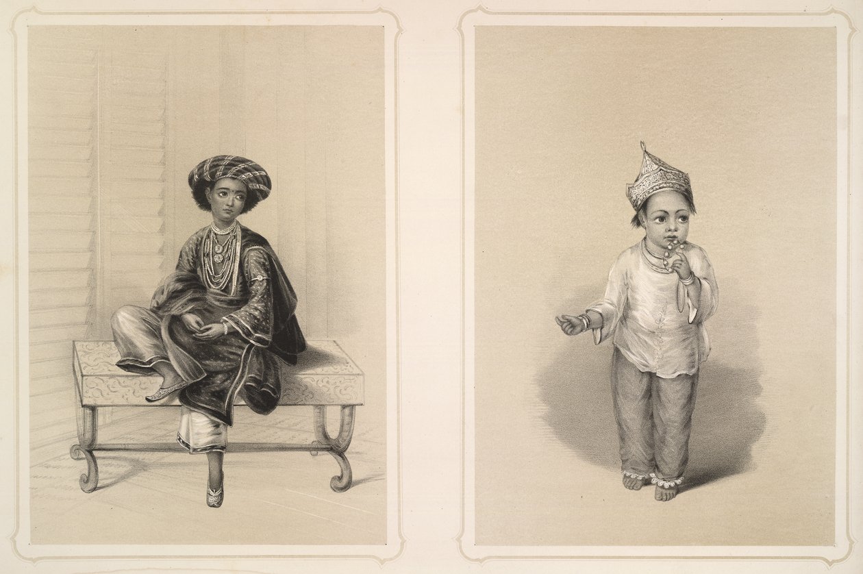 A Young Native of Rank at Calcutta, a Student of the Hindu College. A Little Mussulman Girl by Emily Eden