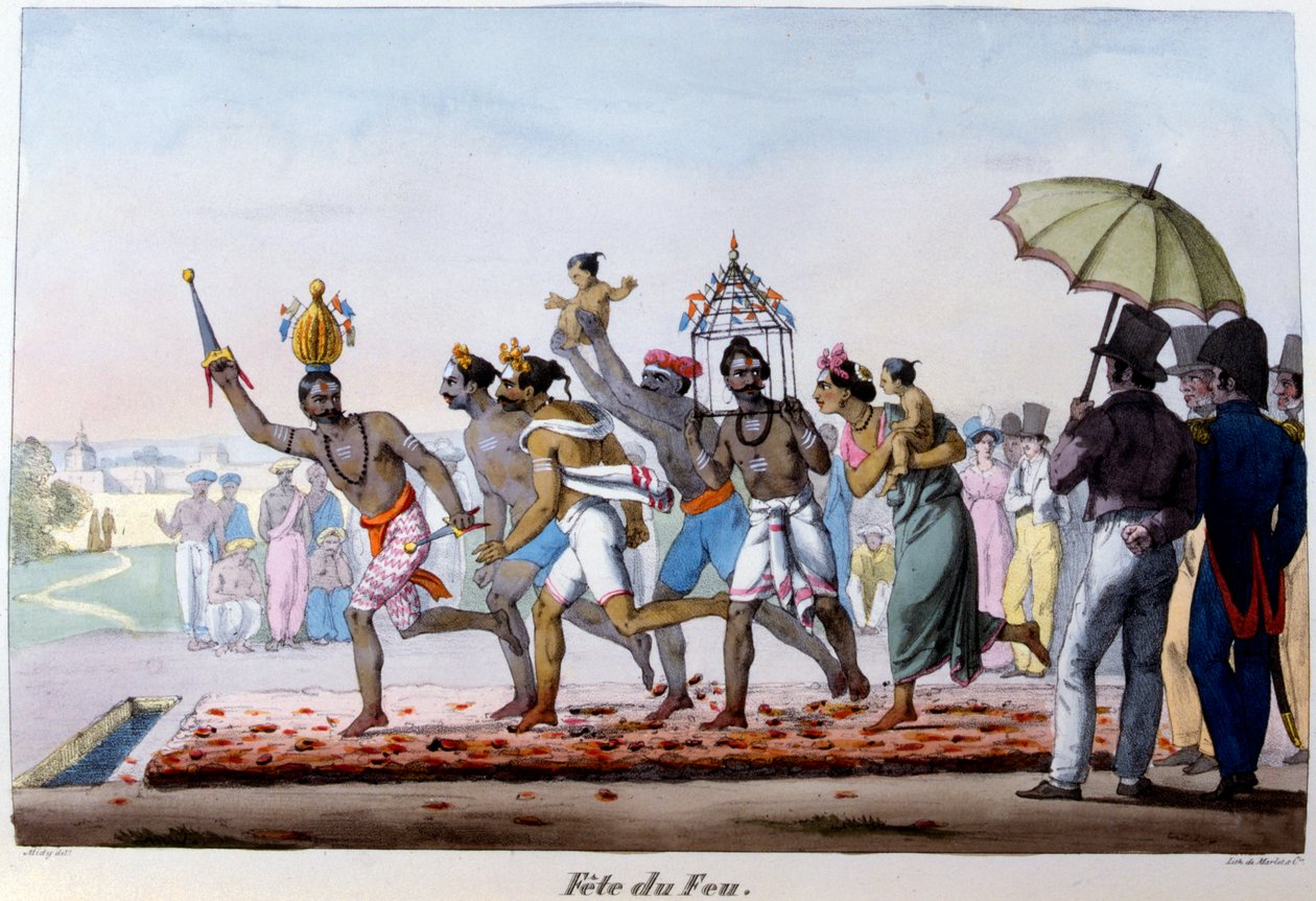 Festival of Fire, India, mid 19th century by Emmanuel Adolphe Midy