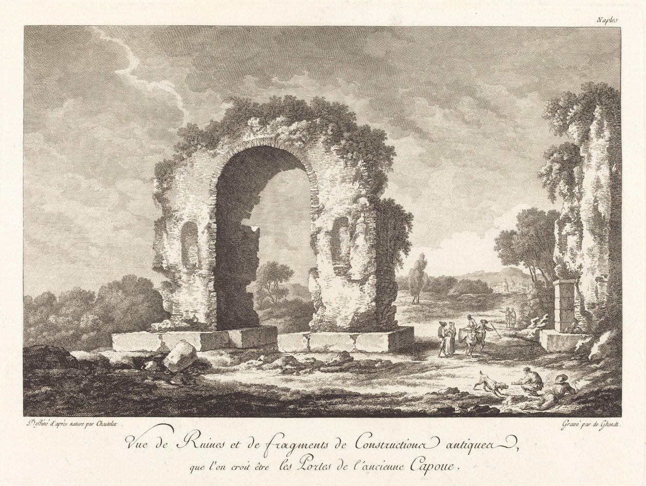 View of Ruins and Fragments of Ancient Construction...of Ancient Capua by Emmanuel Jean Nepomucène de Ghendt after Claude Louis Châtelet