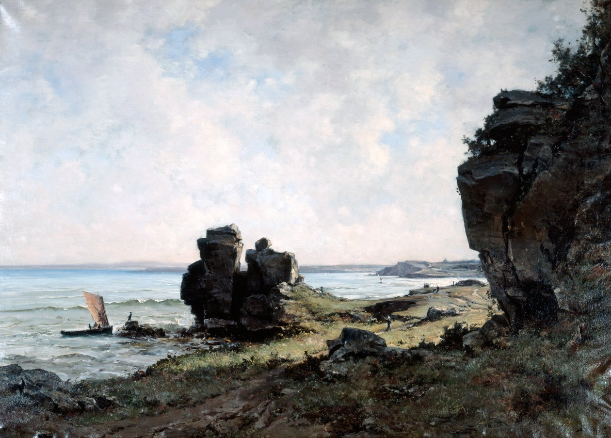 A Beautiful Morning at the Coast of Brittany by Emmanuel Lansyer
