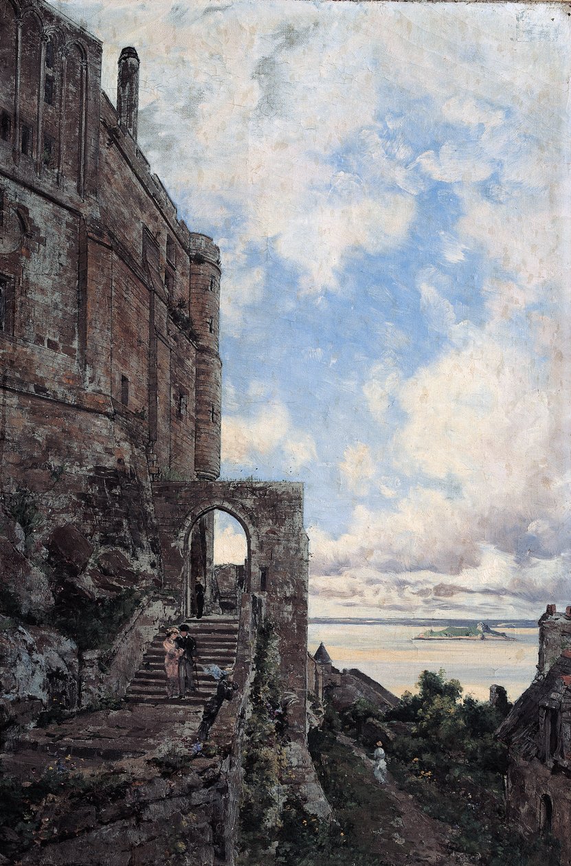 Mont Saint-Michel, Western Gate to the Barbican at Châtelet by Emmanuel Lansyer