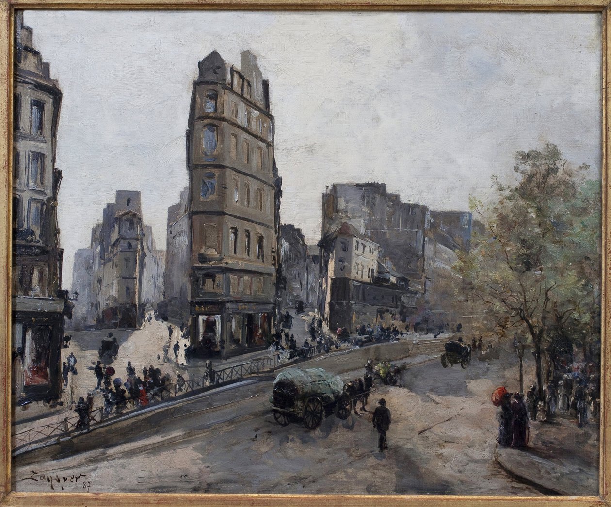 Rue de la Lune, Beauregard and de Clery, views of Boulevard Saint Denis in Paris by Emmanuel Lansyer