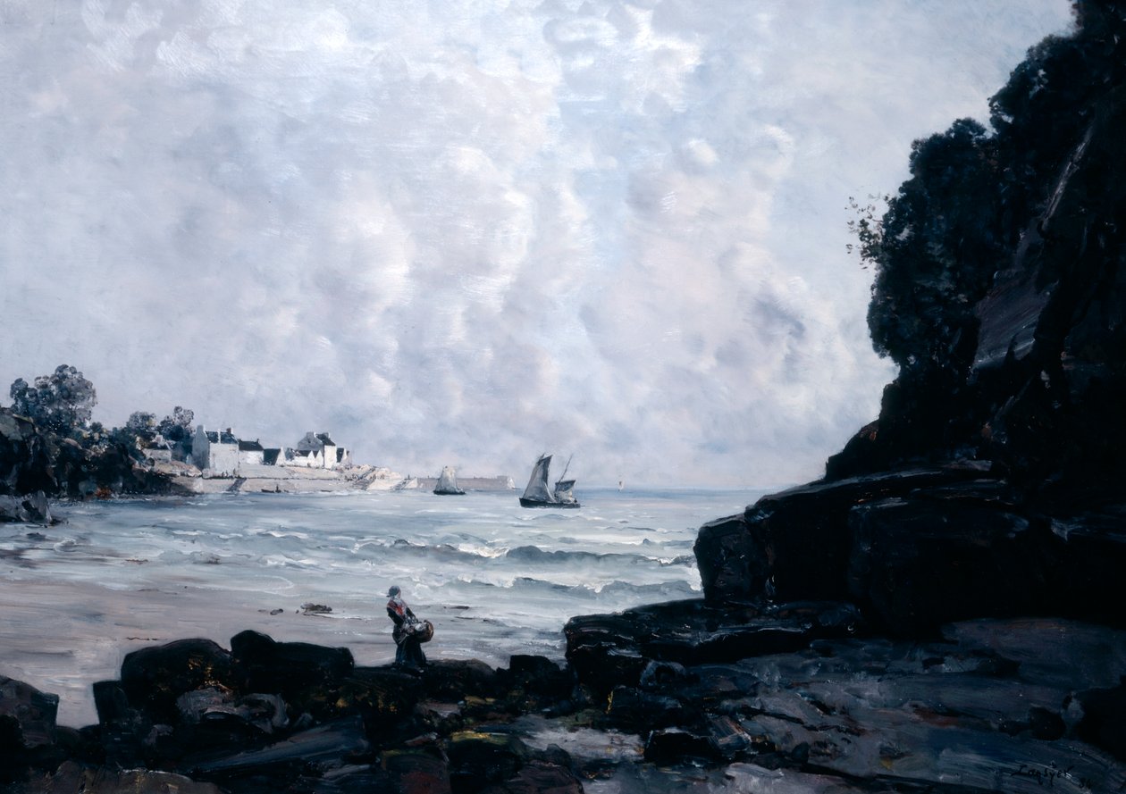 The Port of Douarnenez, 1884 by Emmanuel Lansyer