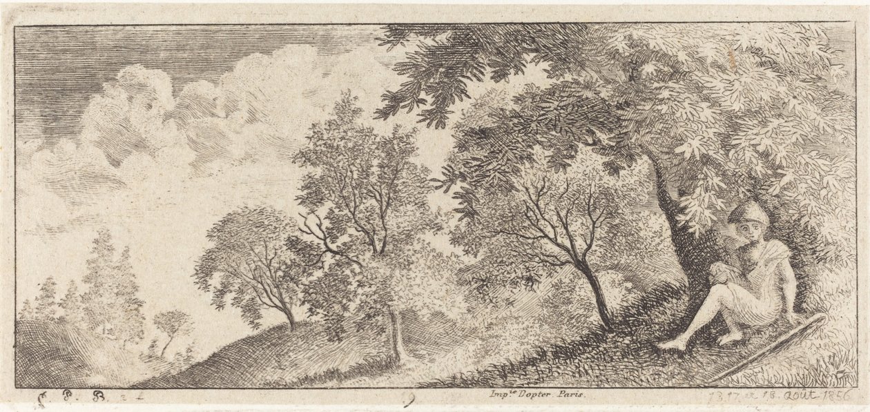 The Small Shepherd Seated by Emmanuel Phélippes Beaulieu