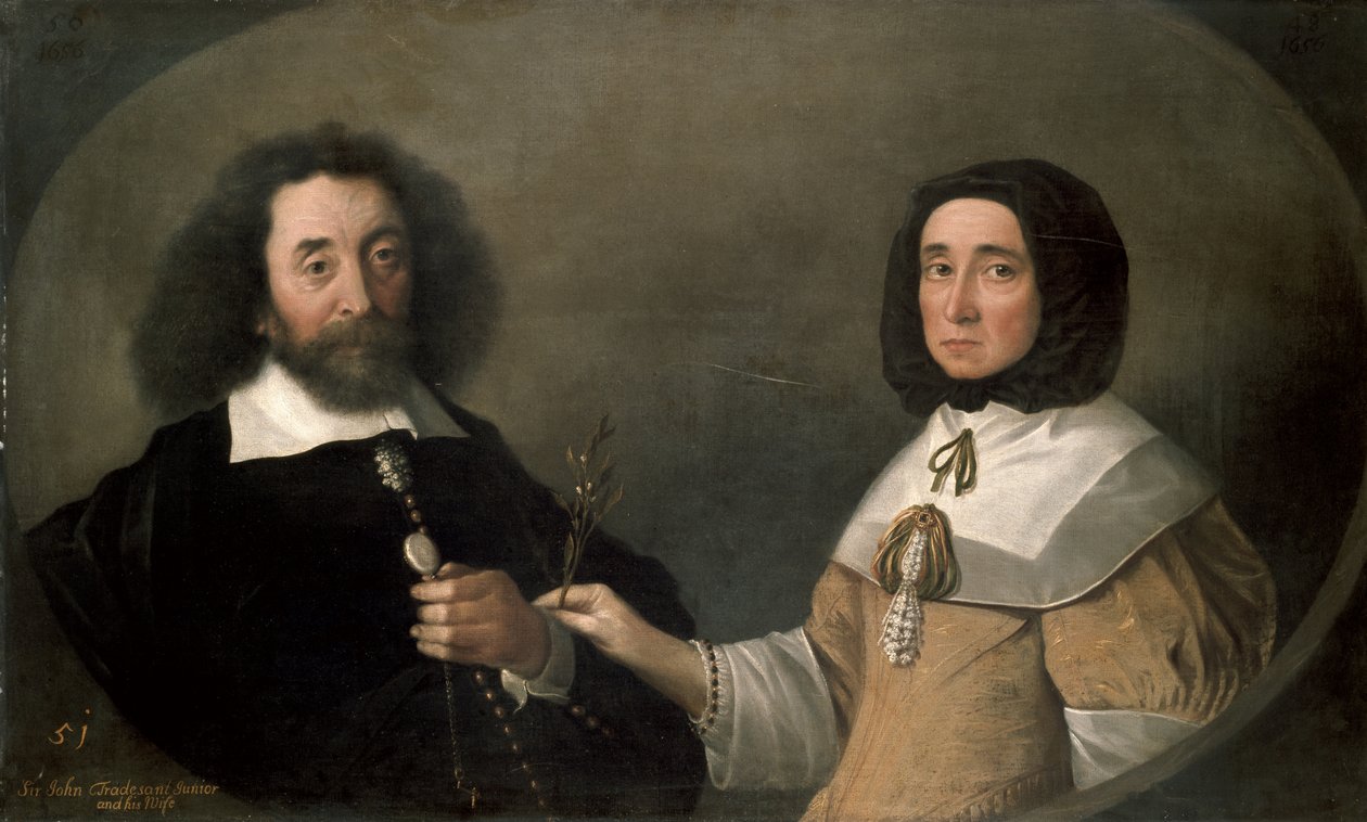 John Tradescant the Younger and Hester, his second Wife by Emmanuel de Critz