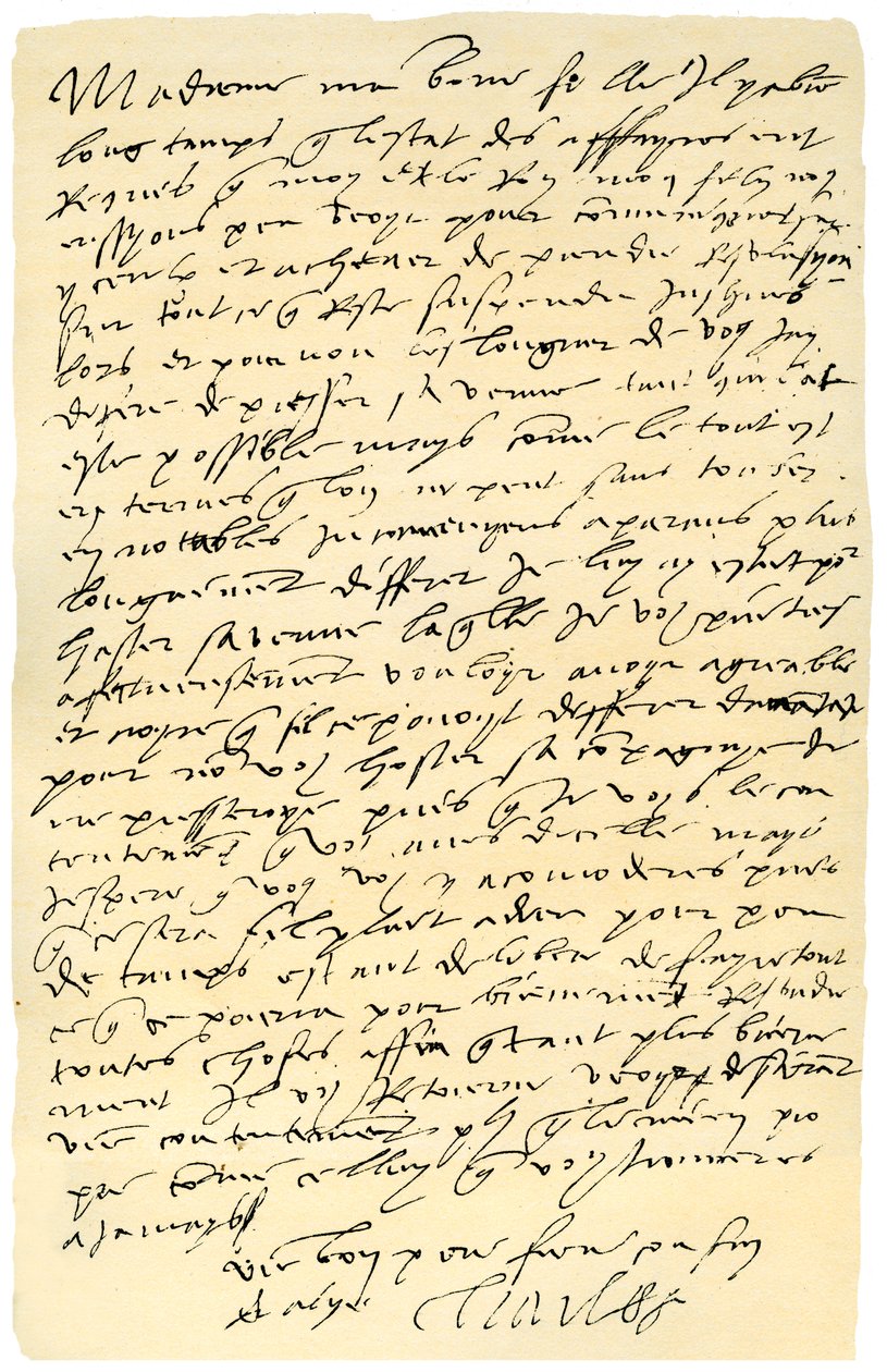 Letter from Emperor Charles V of Spain to Queen Mary of England, 1555 by Emperor Charles V