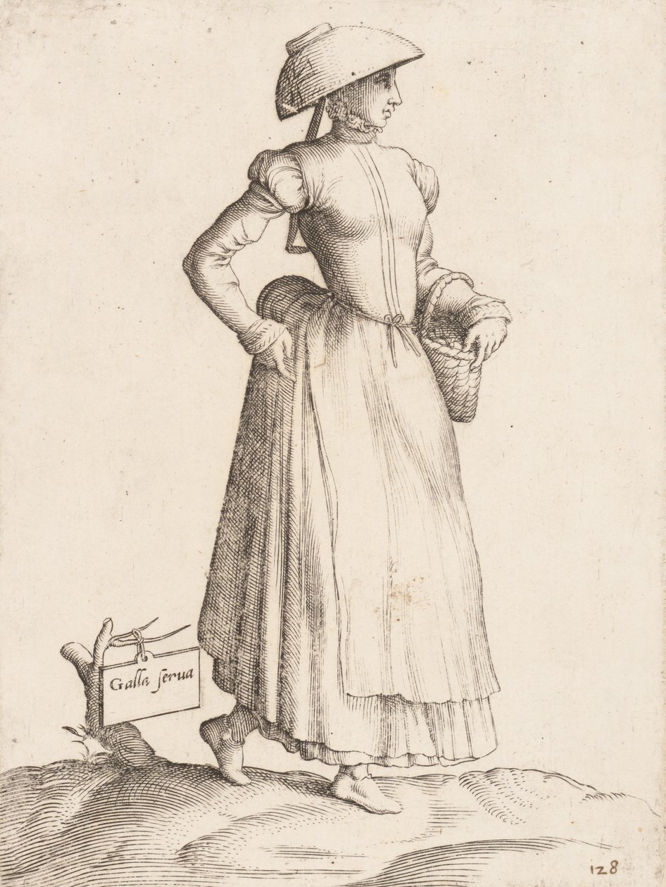 Costume Plate: Galla Serva by Enea Vico