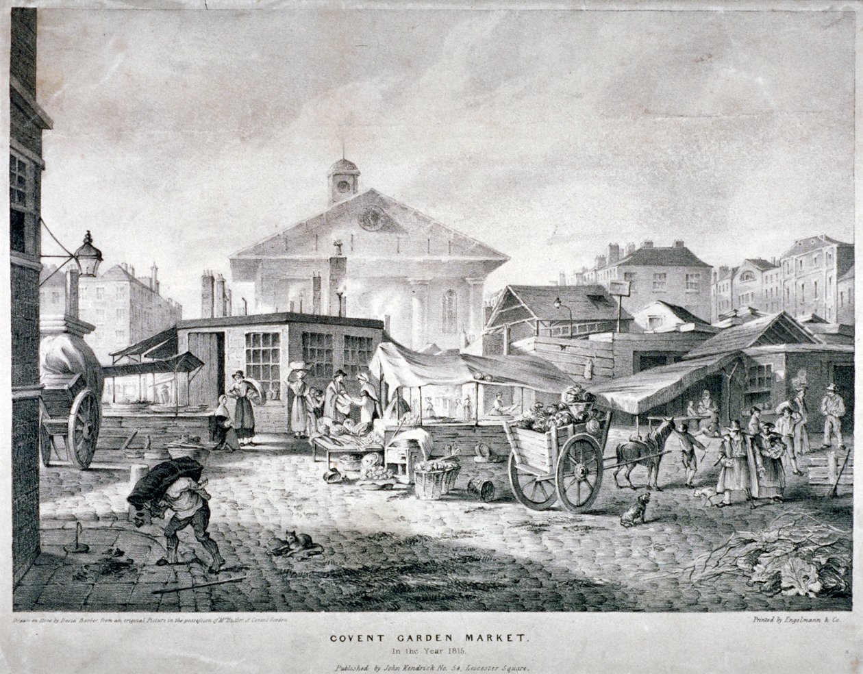 Covent Garden Market, Westminster, London, 1815 by Engelmann and Company