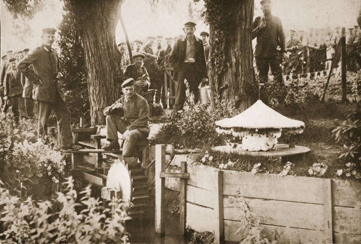 A Model Water-Mill, Eastcote, illustration from German Prisoners in Great Britain by English Photographer