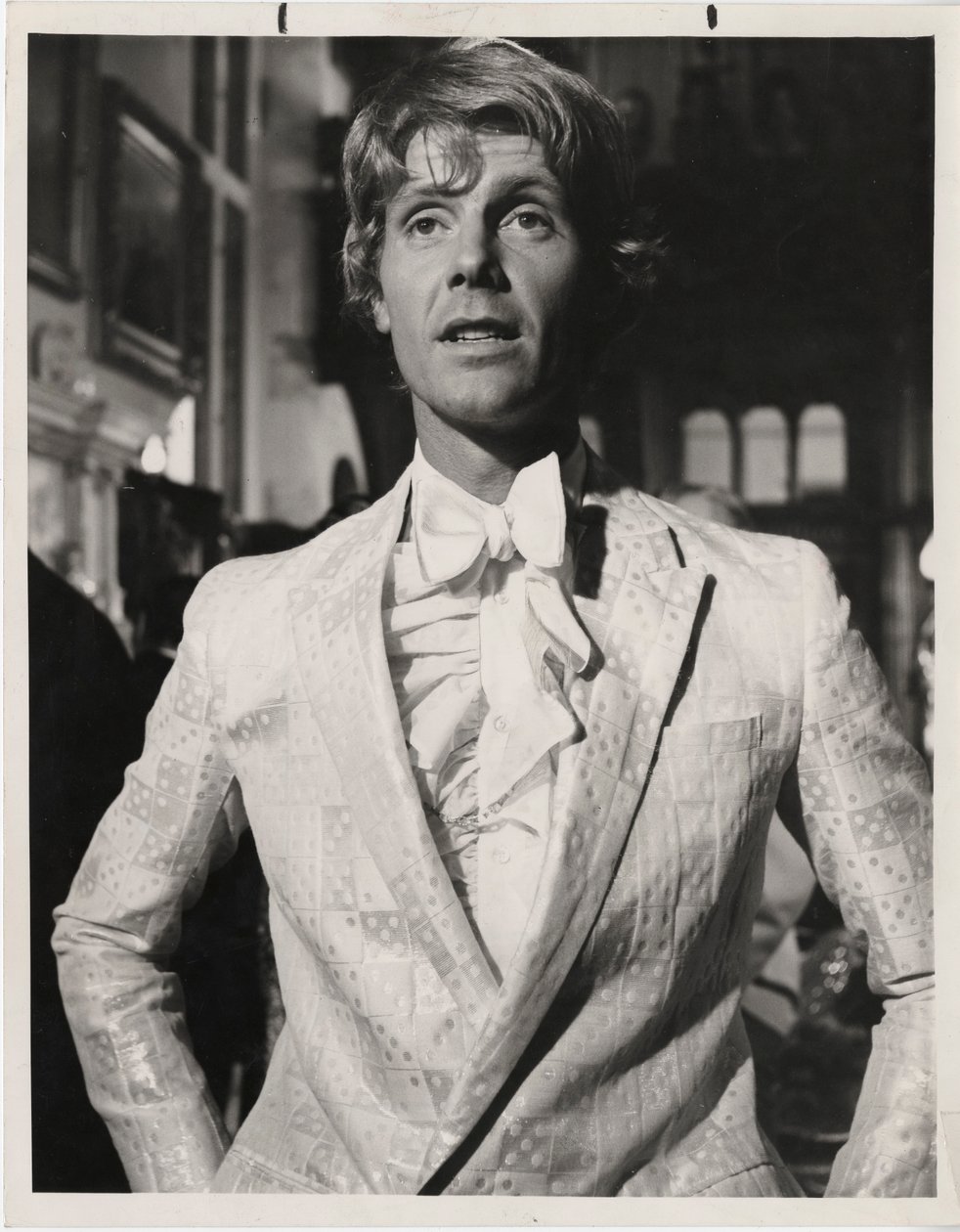 Actor James Fox wearing a jacket by Mr Fish by English Photographer