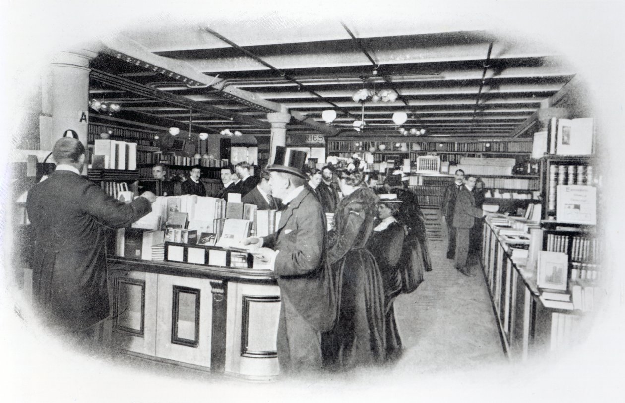 Book Department at an Army and Navy store by English Photographer