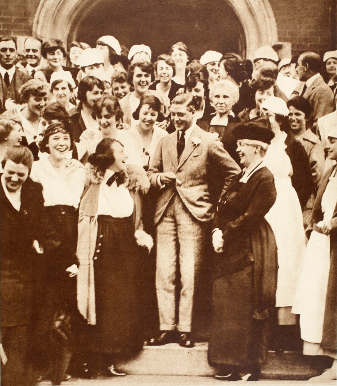 Canadian Women Tell King Edward VIII a Joke, at Ontario Agricultural College, 1919 by English Photographer