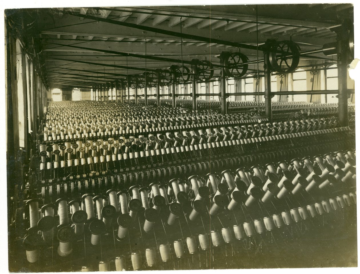 Carpet Yarn Spinning, Leas Spinning Mill, 1923 by English Photographer