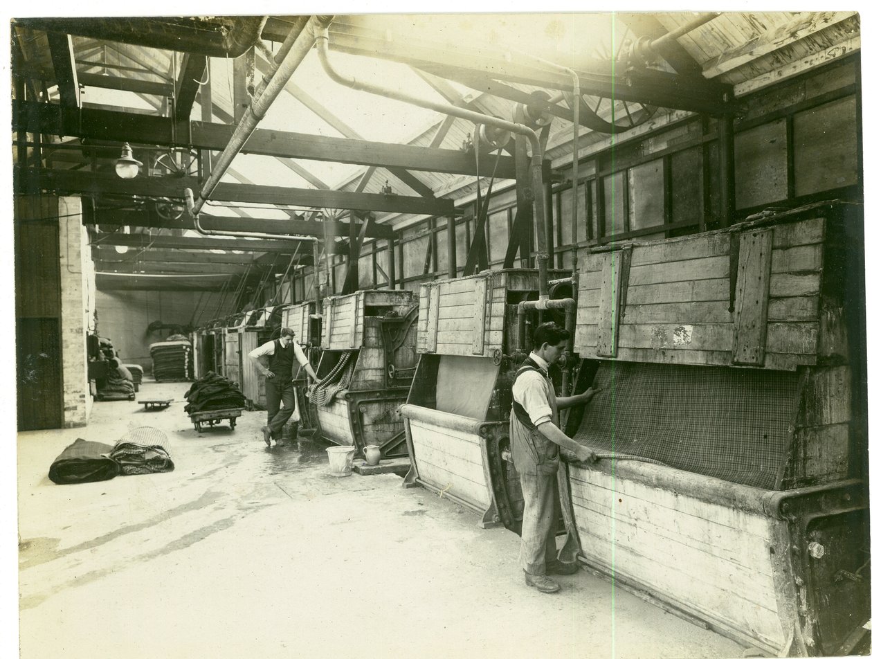 Cloth Milling Department, Long Meadow Mill, 1923 by English Photographer