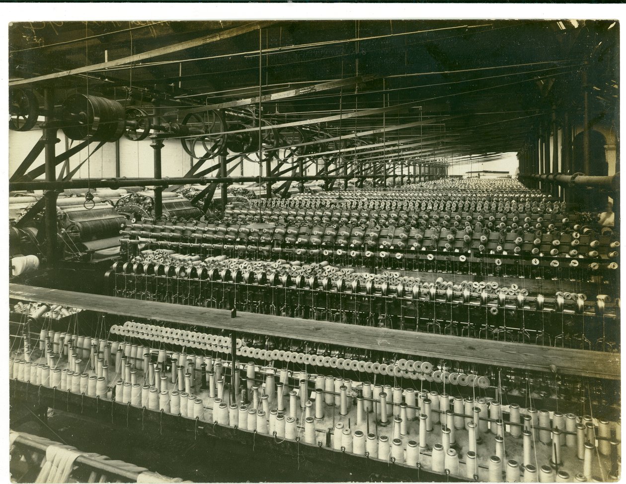 Doubling Department, Leas Spinning Mill, 1923 by English Photographer
