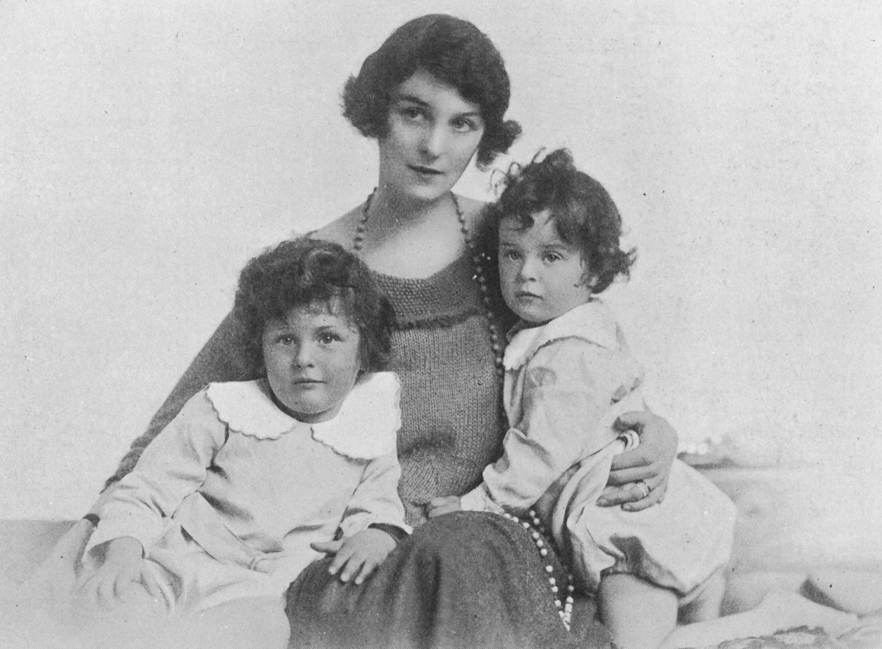 Freda Dudley Ward with Her Children, 1918 by English Photographer