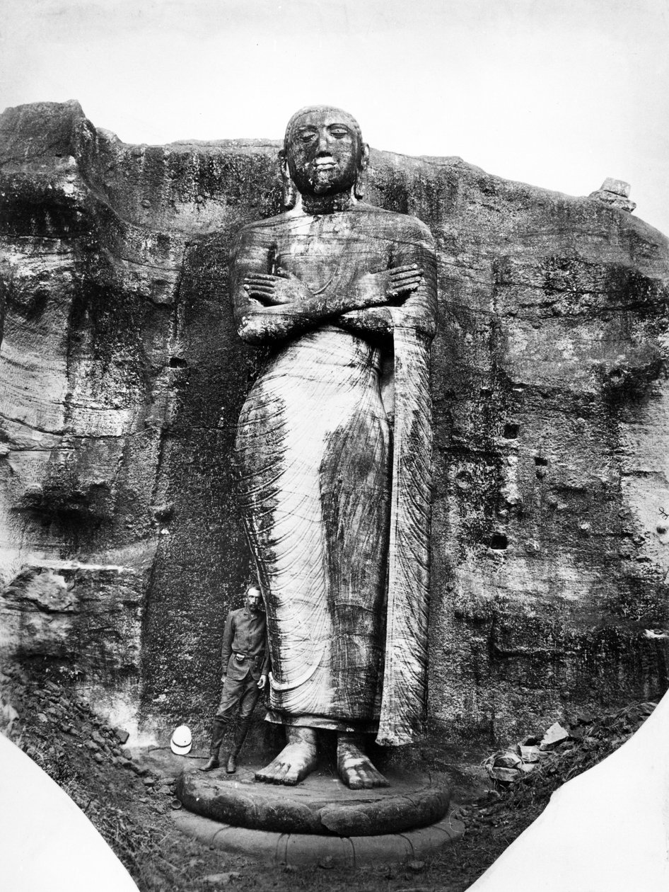 Gal Vihara Standing Buddhist Figure by English Photographer