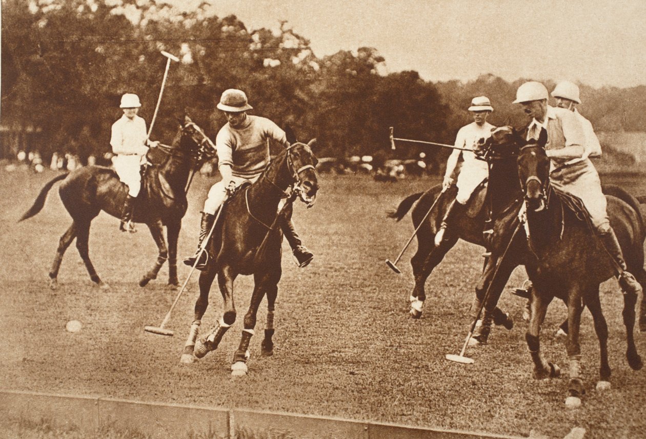 King Edward Playing Polo at Long Island, New York, 1930s by English Photographer