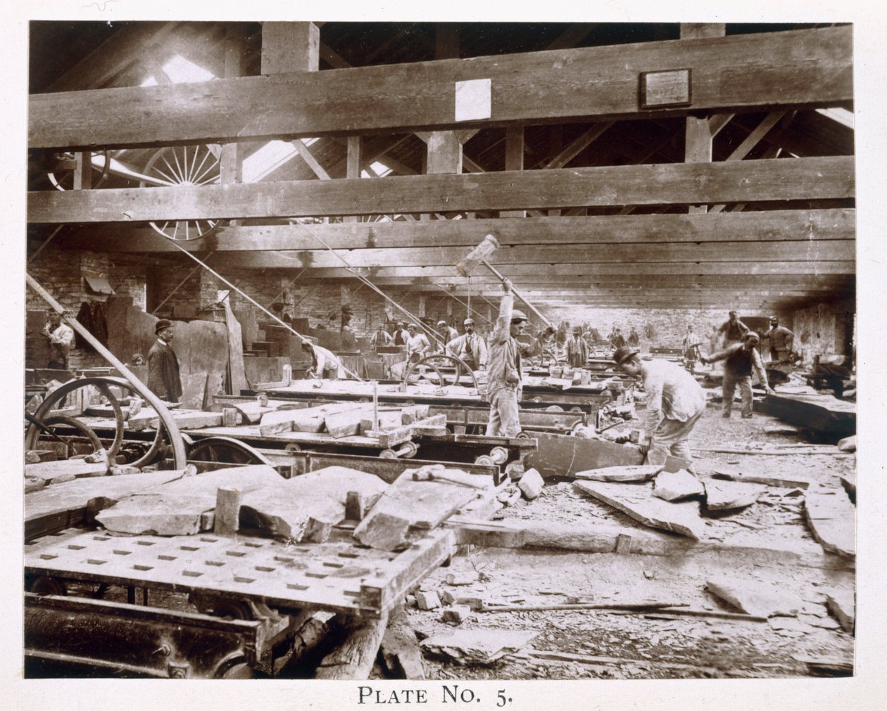 Llechwedd slate quarries, 1896 by English Photographer