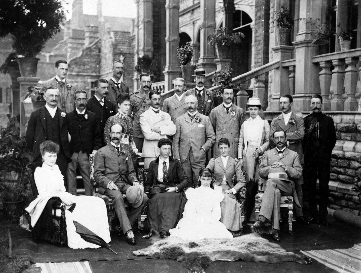 Lord and Lady Lansdowne with Staff and Friends at the Viceregal Lodge, Shimla by English Photographer