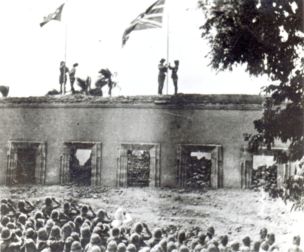 Memorial Service for General Charles George Gordon, Khartoum, September 4, 1898 by English Photographer