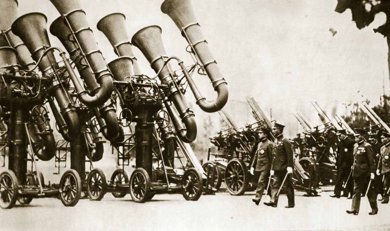 Monster Ear Trumpets for Air Defence (photogravure) by English Photographer